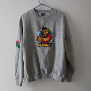 Mens Sweatshirt Jersey All Things Apparel Leo the Lion Crew Talha USA Size XL